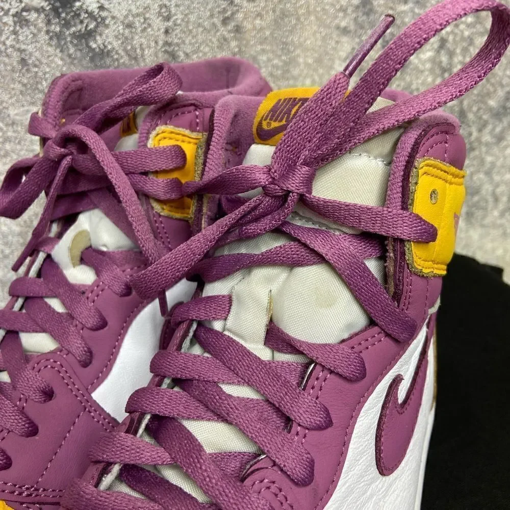 Jordan Air Jordan 1 Brotherhood Purple Yellow Sneakers Size 11,5